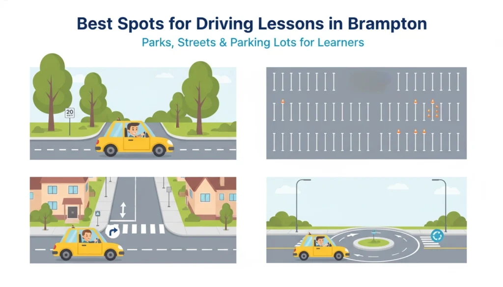 Best Spots for Driving Lessons in Brampton Parks, Streets, and Parking Lots