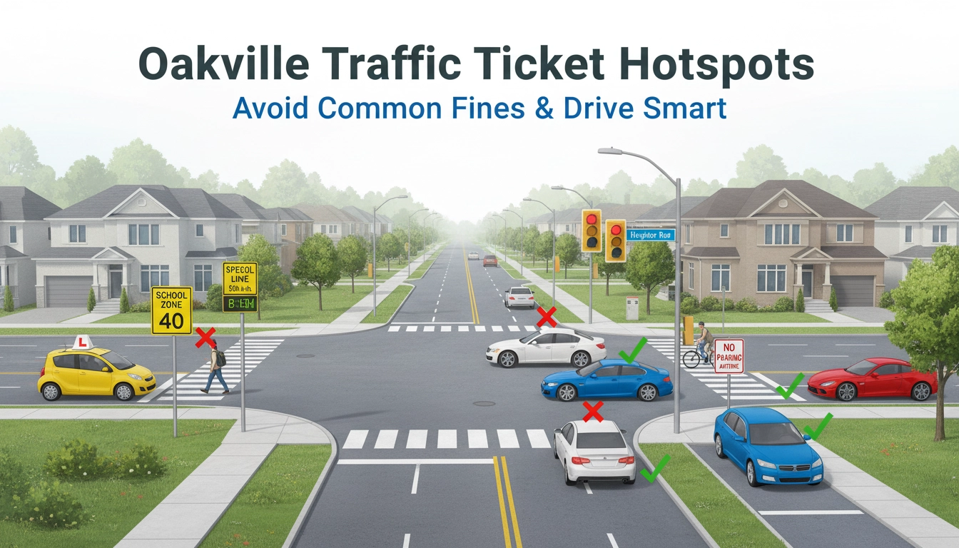 Oakville Roads Where New Drivers Often Get Traffic Tickets