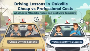 Driving Lessons in Oakville Ordinary vs Professional Costs