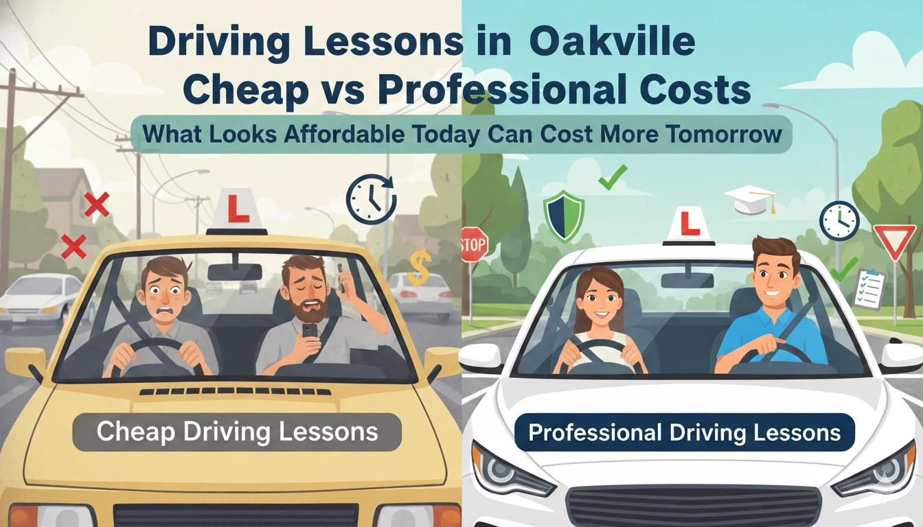 Driving Lessons in Oakville Ordinary vs Professional Costs