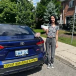 Learner proud of passing driving classes Oakville, South East Oakville.