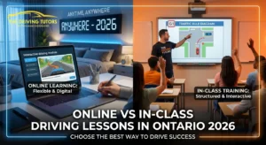 Online VS In-Class Driving Lessons in Ontario In 2026